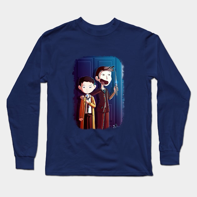 Castiel and The Doctor Long Sleeve T-Shirt by LeCoindeKaori